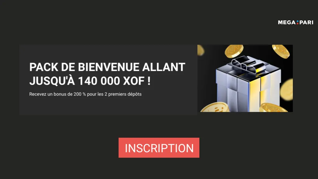 Vos 2 premier dépôts boostés grâce au code bonus de Megapari