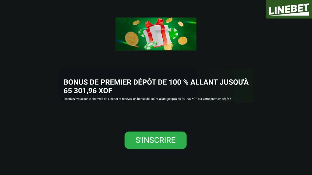Gagnez jusqu'à 100 € avec le code bonus Linebet