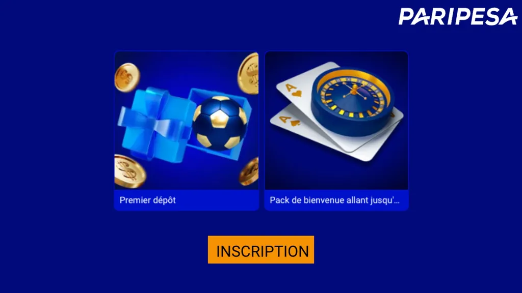 Profitez d'un bonus de bienvenue en vous inscrivant sur l'APK Paripesa