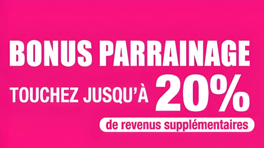 Bonus parrainge avec le Code promo PMUC