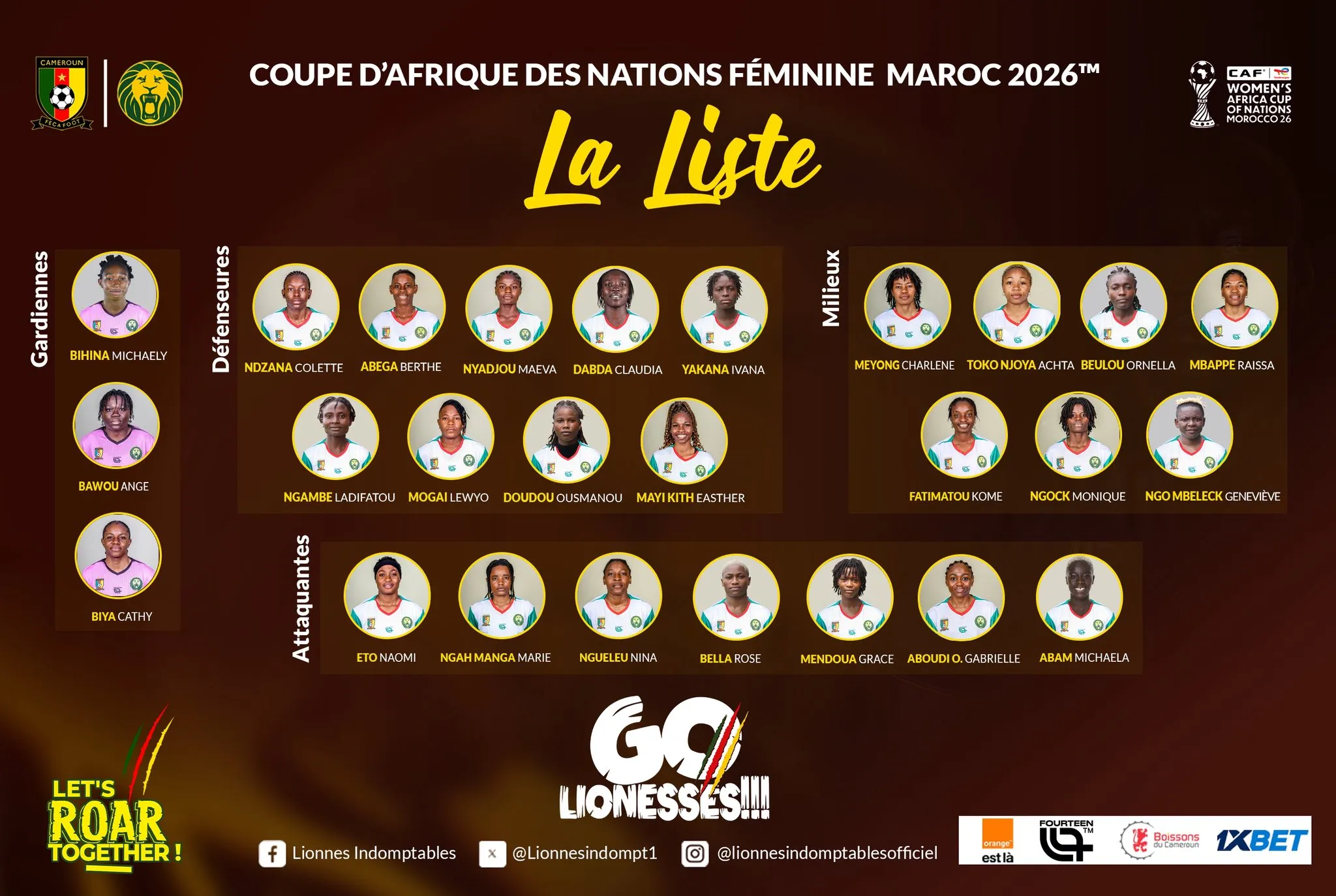 Liste CAN f&eacute;minine