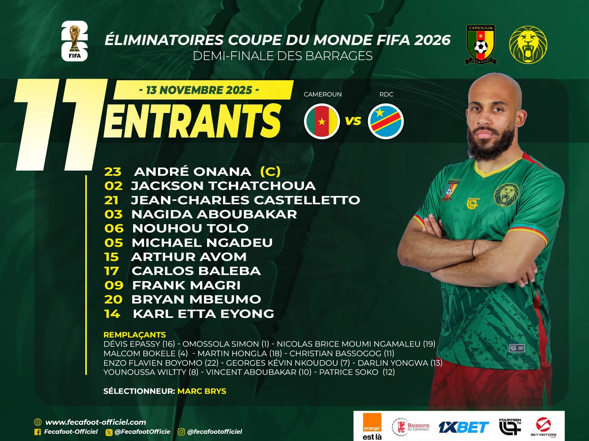 Compo Cameroun contre RDC