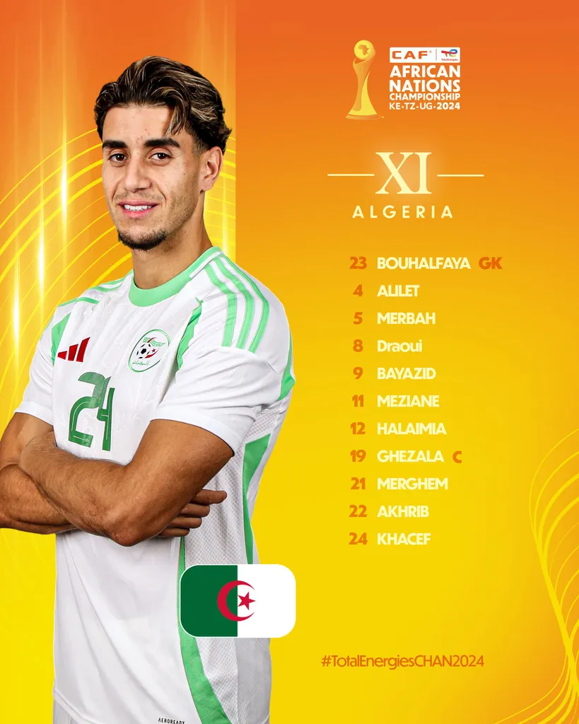 Compo Algérie contre Niger CHAN 2025
