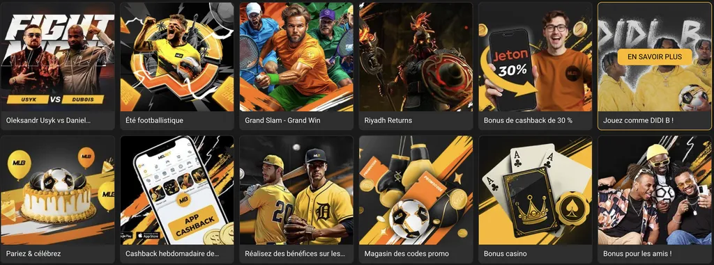 D&eacute;couvrez les promotions disponibles sur mel bet