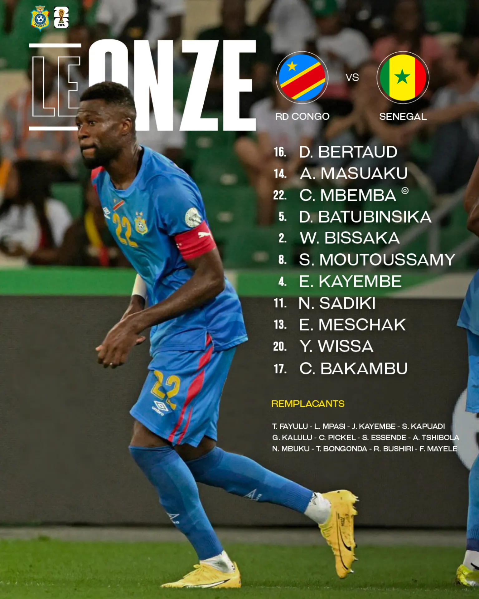Compo de RDC contre S&eacute;n&eacute;gal