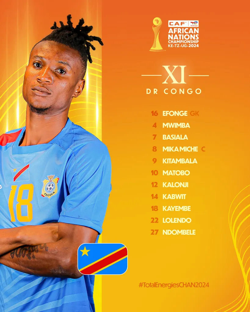 Compo RDC contre Maroc CHAN 2025