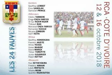 Centrafrique : Geoffrey Kondogbia rappel&eacute; contre la C&ocirc;te d&rsquo;Ivoire