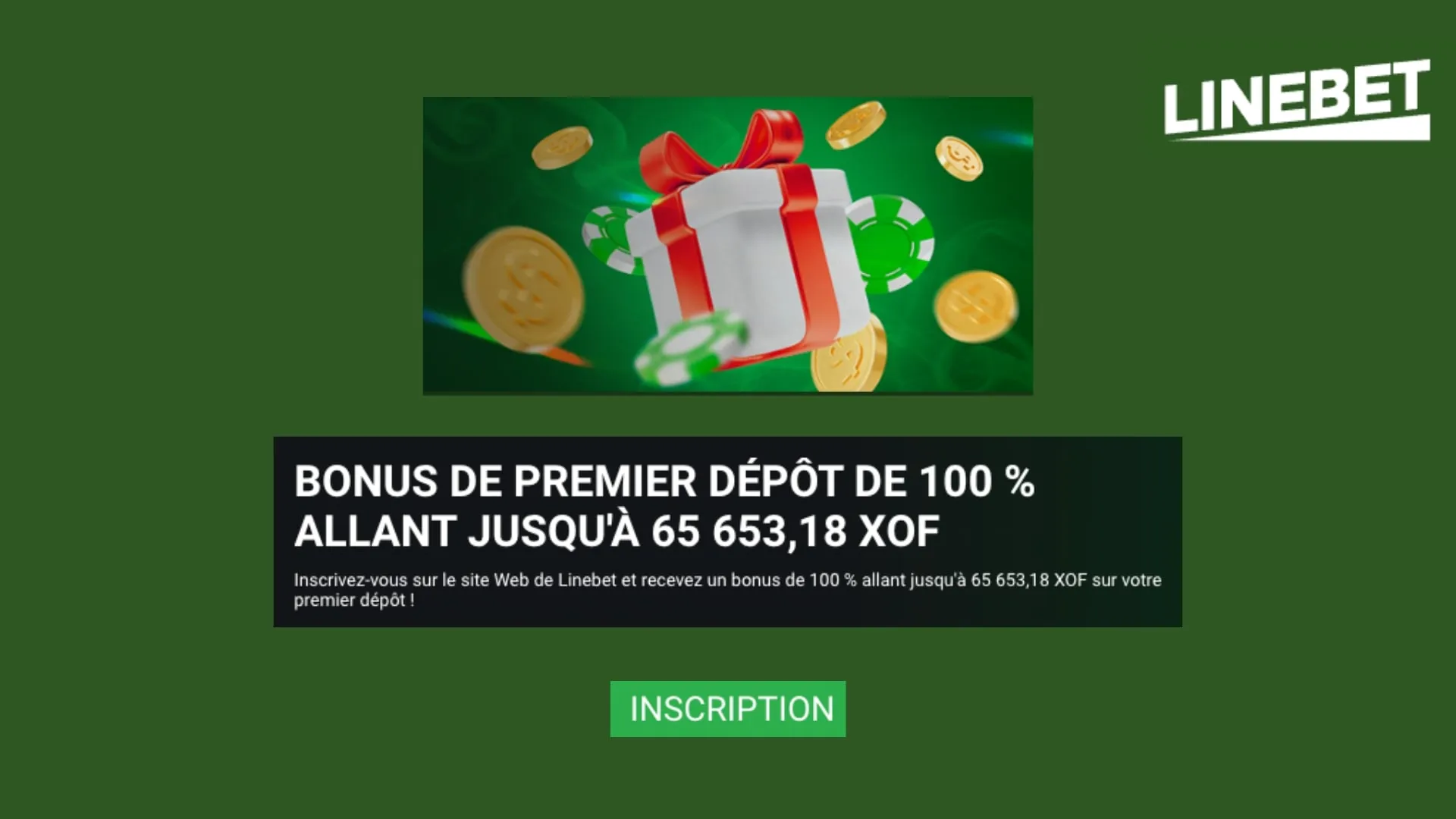 Acc&eacute;dez au bonus de bienvenue Linebet en t&eacute;l&eacute;chargeant l'APK.