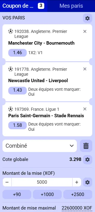 j1 combine premier league ligue 1 code promo melbet bonus sport
