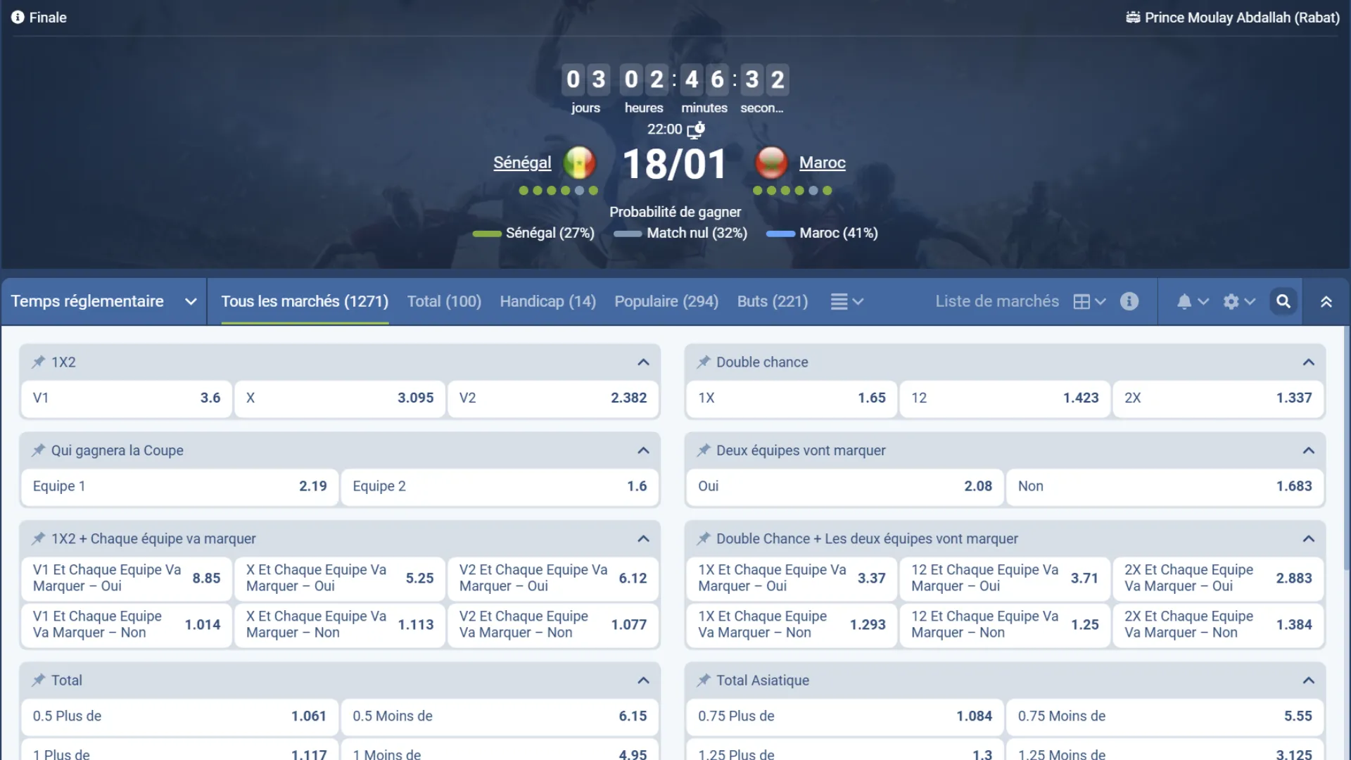 Code promo 1xBet BASKETUSA &ndash; pronostic victoire Maroc finale CAN 2025 face au S&eacute;n&eacute;gal.