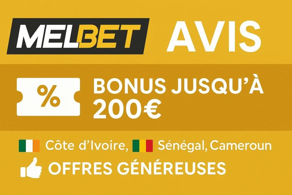 Le bonus Melbet est disponible dans de nombreux pays en Afrique