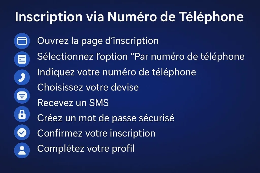 R&eacute;alisez votre inscription via le num&eacute;ro de t&eacute;l&eacute;phone sur 1xbet