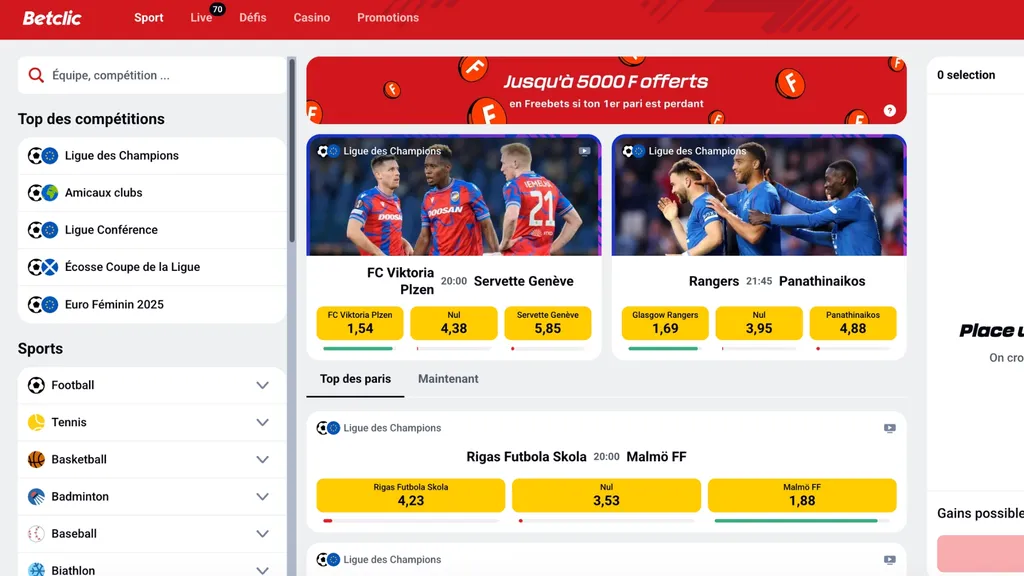 Profitez de la qualité d'un bookmaker européen en Côte d'Ivoire