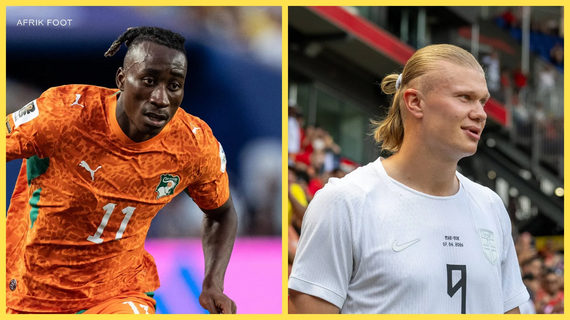 C&ocirc;te d&rsquo;Ivoire &ndash; Norv&egrave;ge : le duel g&eacute;n&eacute;rationnel entre Yan Diomand&eacute; et Haaland en 16es de finale de la Coupe du monde 2026