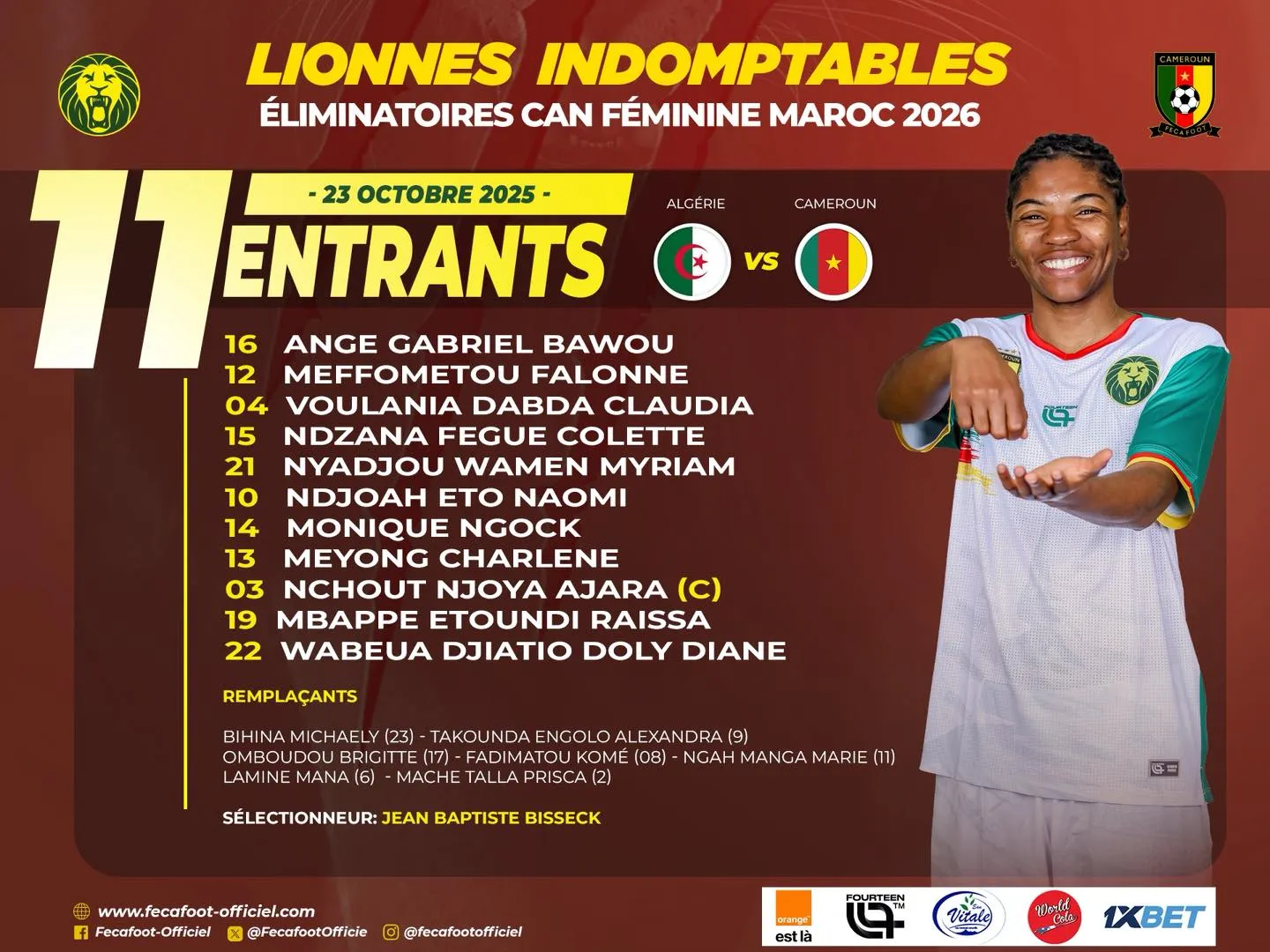 Compo Cameroun contre Alg&eacute;rie