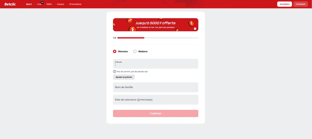 Notre avis sur la procédure d'inscription Betclic CI est très positif