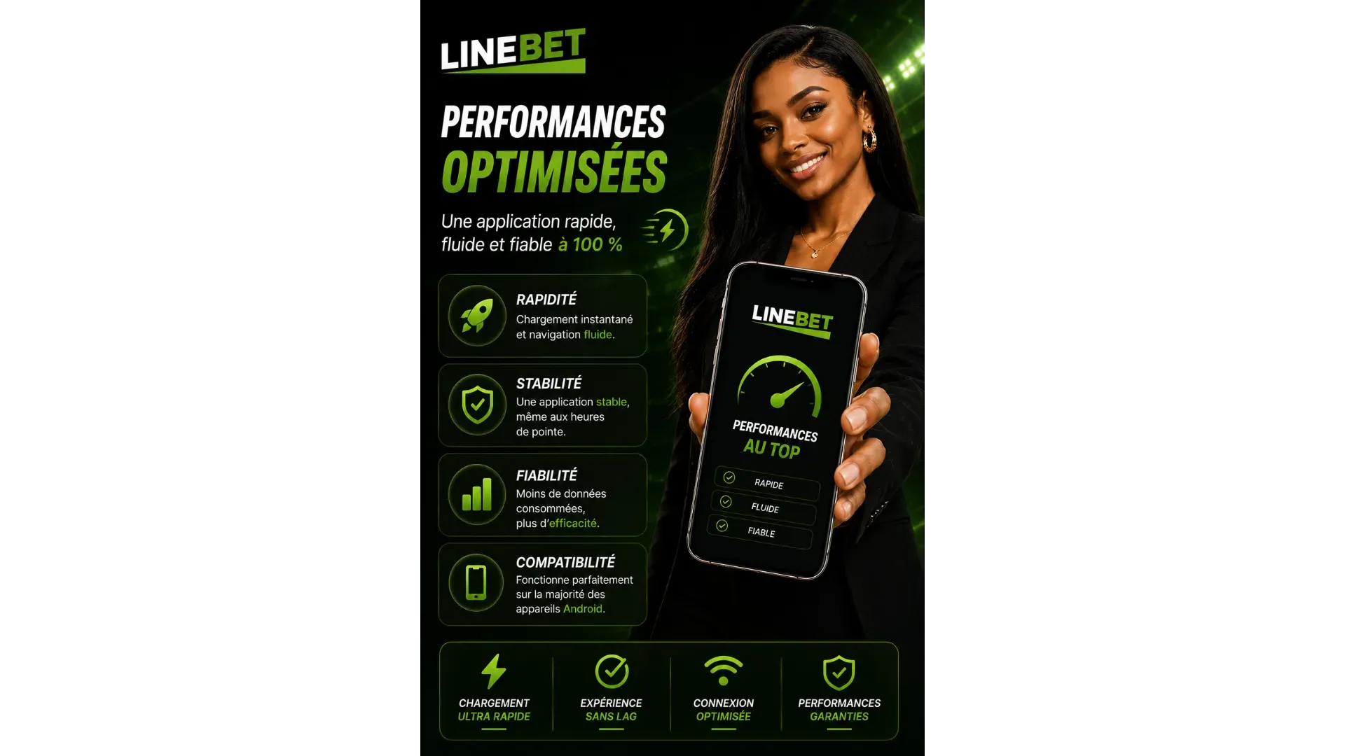 Application Linebet APK l&eacute;g&egrave;re, rapide et compatible avec Android