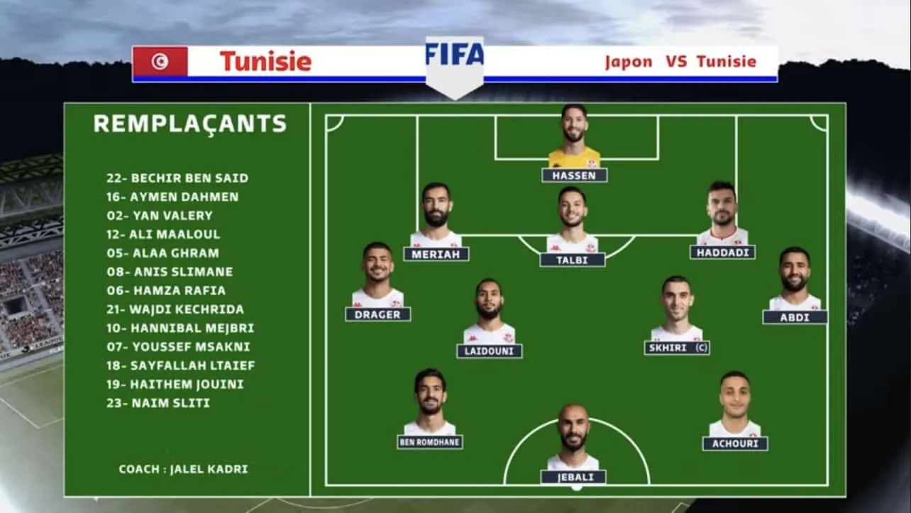 Compo Japon-Tunisie