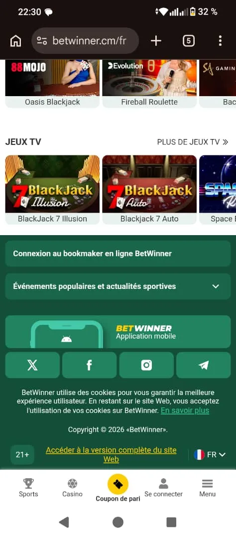 Ic&ocirc;ne t&eacute;l&eacute;chargement Betwinner APK
