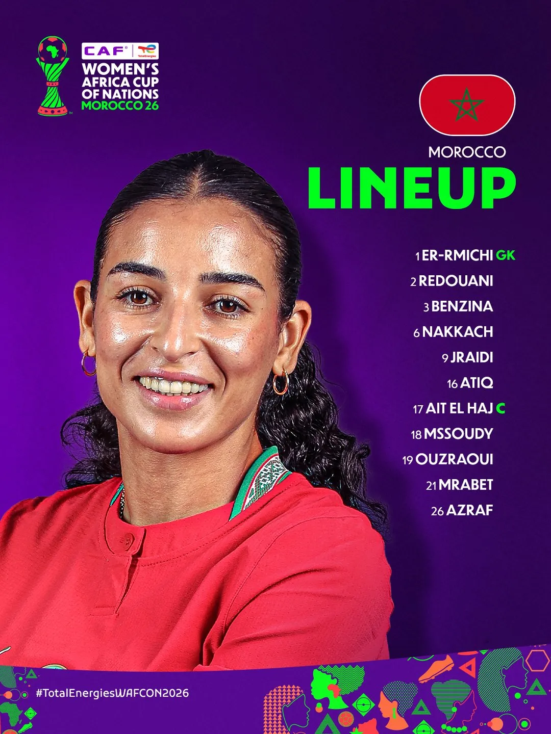 Compo Maroc f&eacute;minin contre Kenya