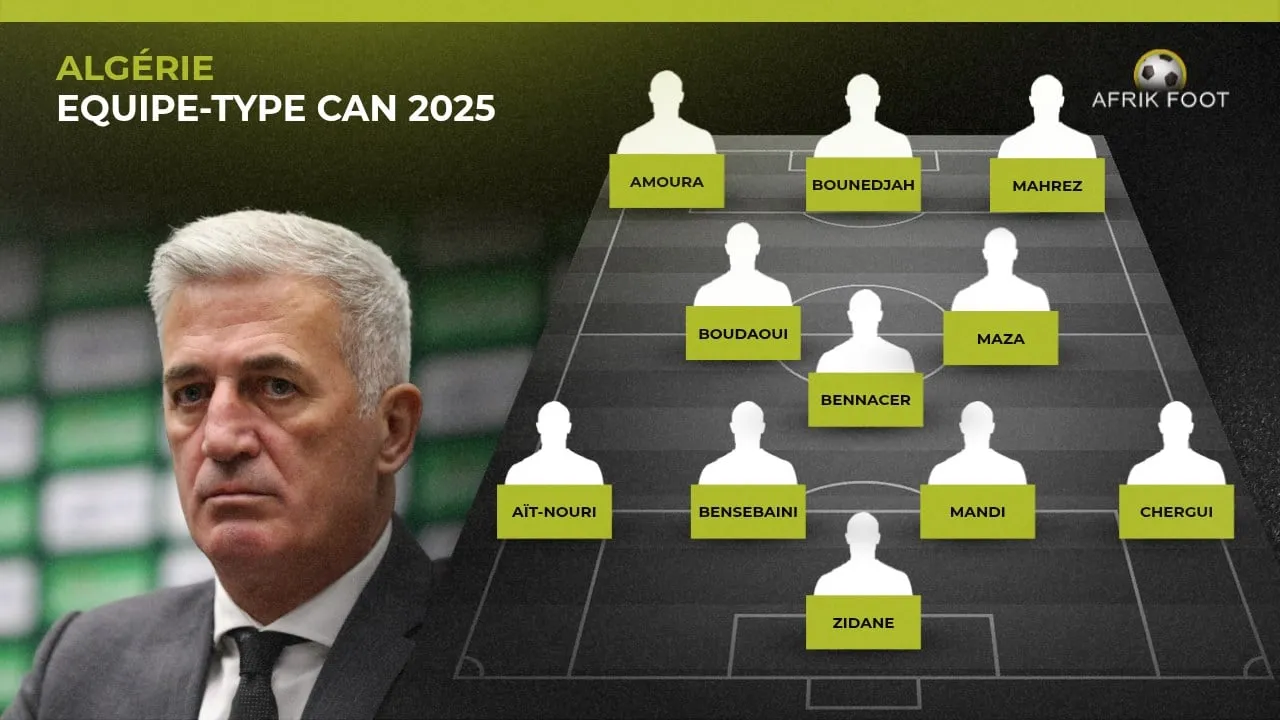 Petkovic Alg&eacute;rie Equipe type CAN 2025