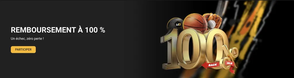 Une des promotions phare de Melbet : le remboursement à 100%