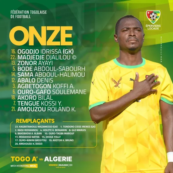 Les compos de Togo-Alg&eacute;rie