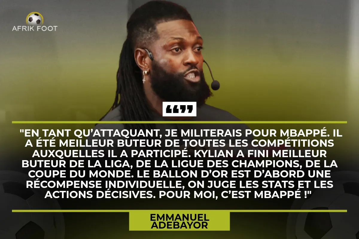Adebayor, Mbapp&eacute;, Ballon Or 2