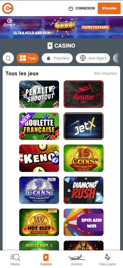 application Congo Bet