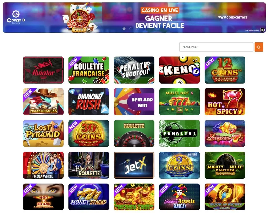 Casino CongoBet Accueil