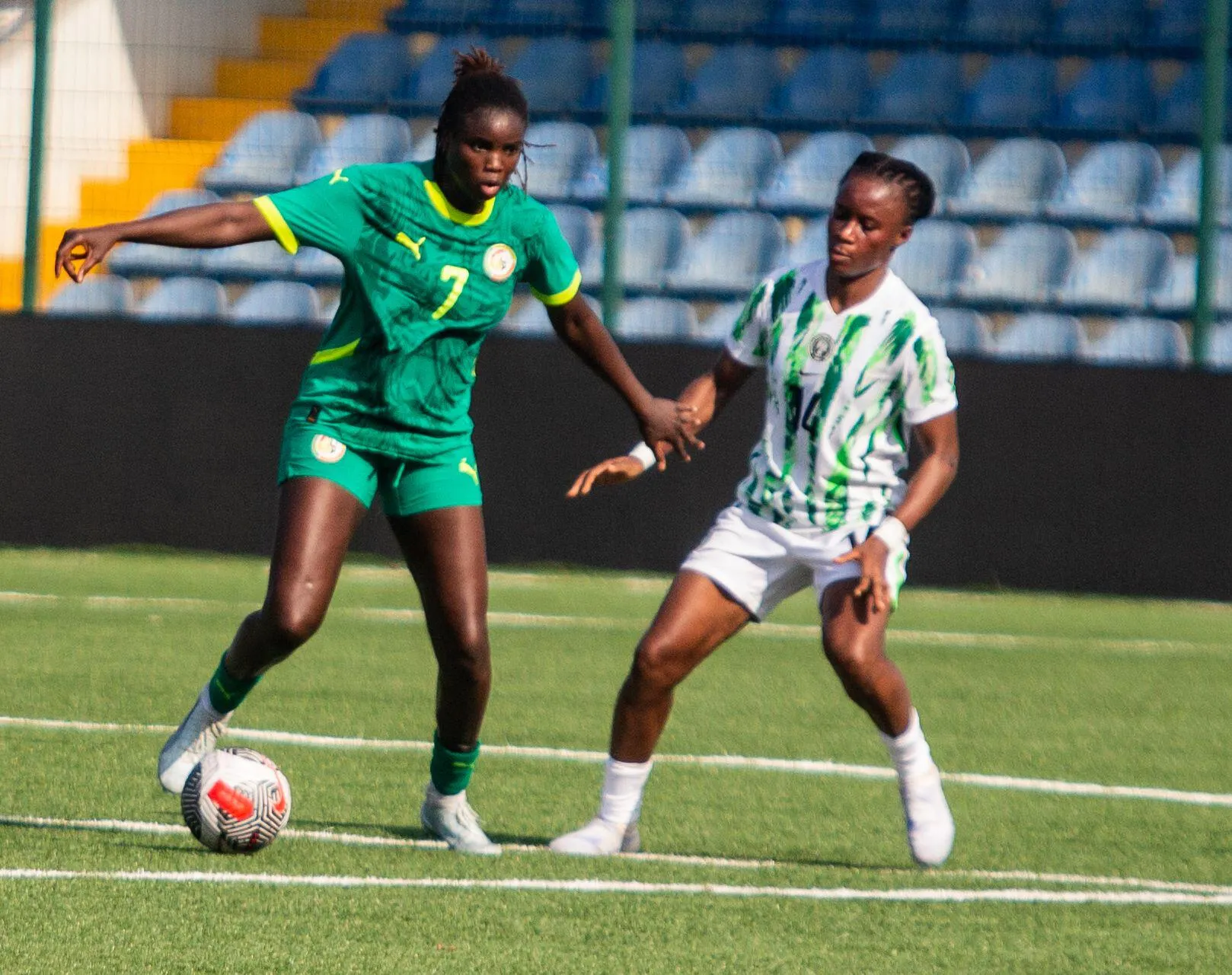 Mame Diop avec la s&eacute;lection f&eacute;minine du S&eacute;n&eacute;gal