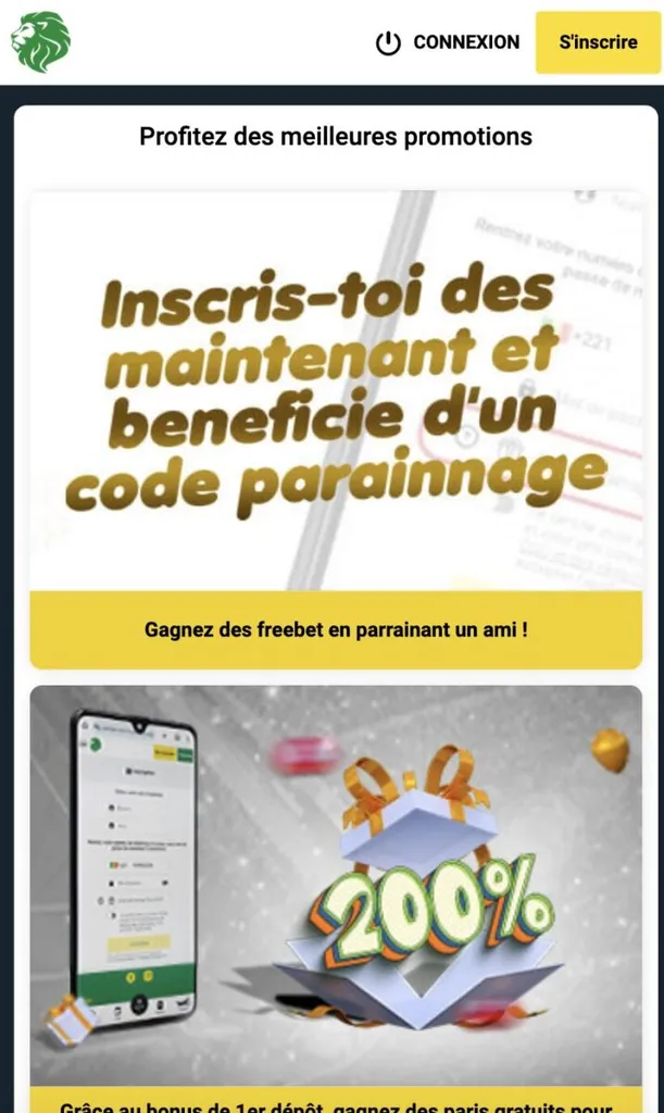 Les promotions sur l'APK Sunubet