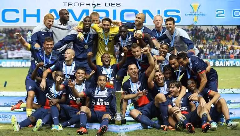 Le Paris Saint-Germain, champion &agrave; Libreville