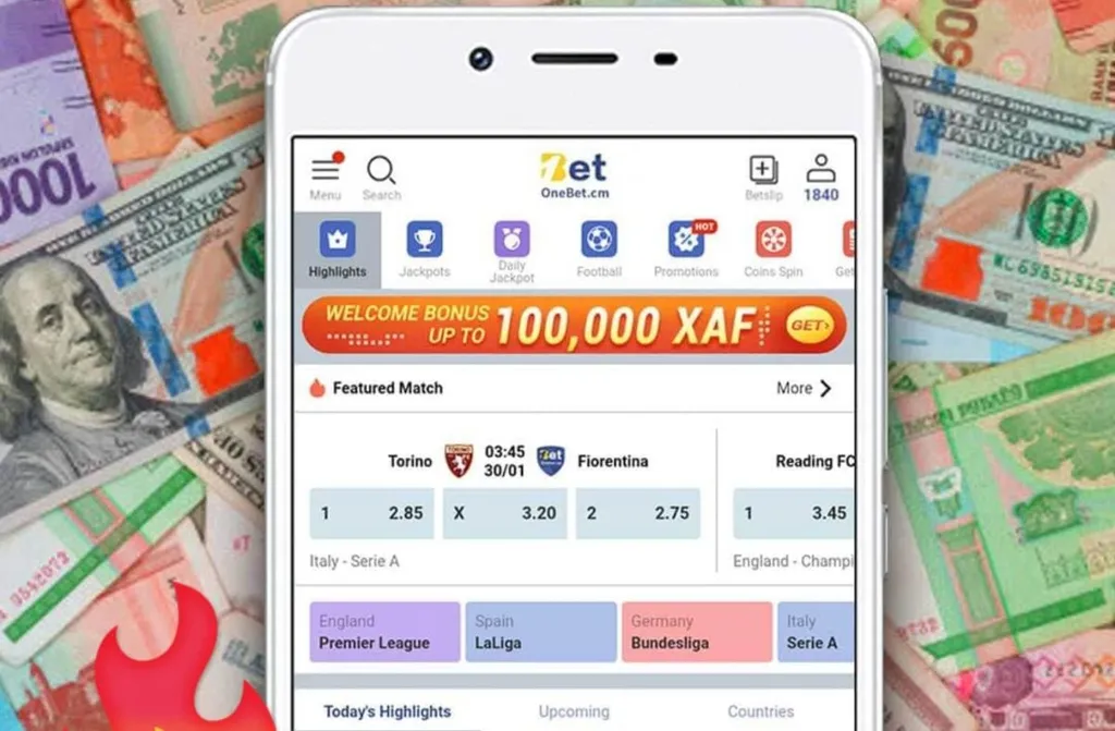 Bonus de bienvenue Onebet Cameroun