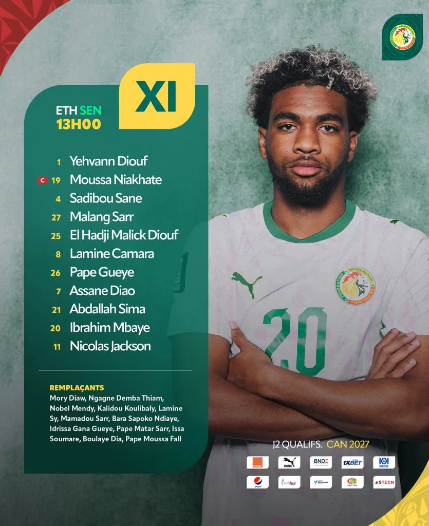 Compo S&eacute;n&eacute;gal contre &Eacute;thiopie