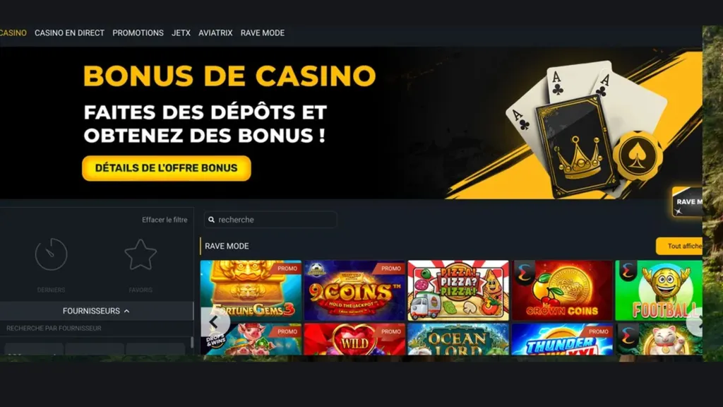 Bonus de bienvenue Casino MelBet