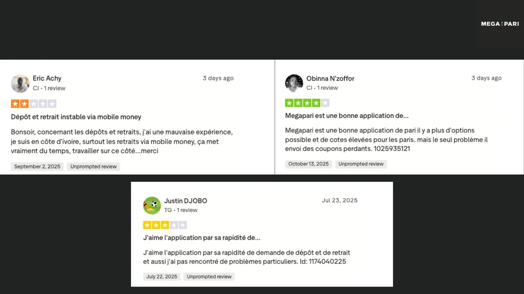 Avis sur l'APK Megapari