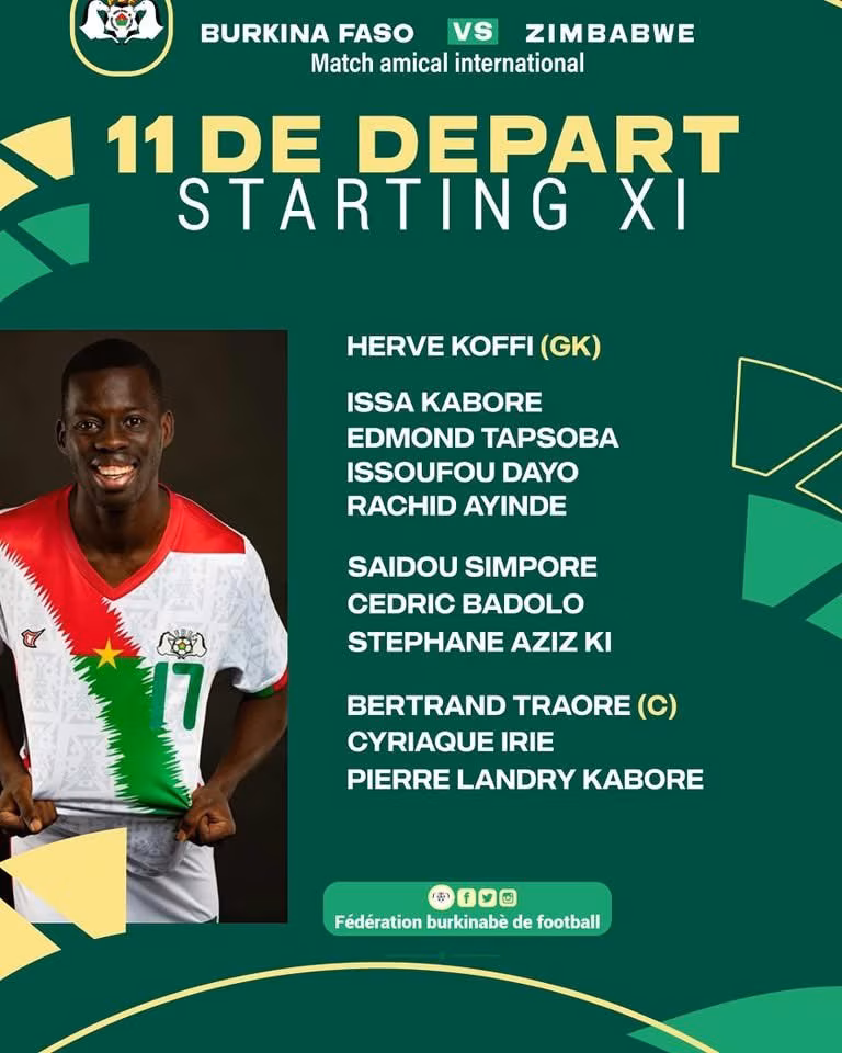 Compo Burkina Faso contre Zimbabwe