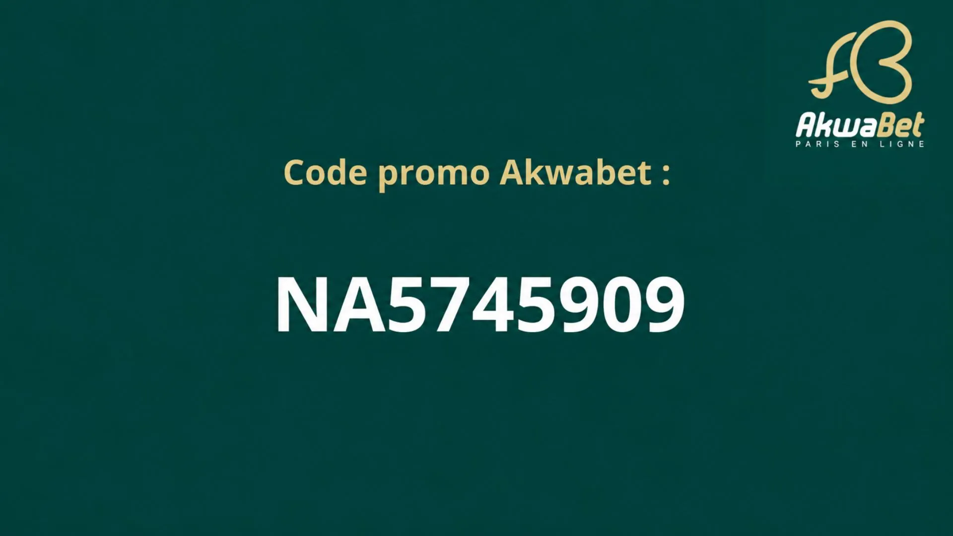 Pr&eacute;sentation code promo Akwabet NA5745909 pour bonus bienvenue