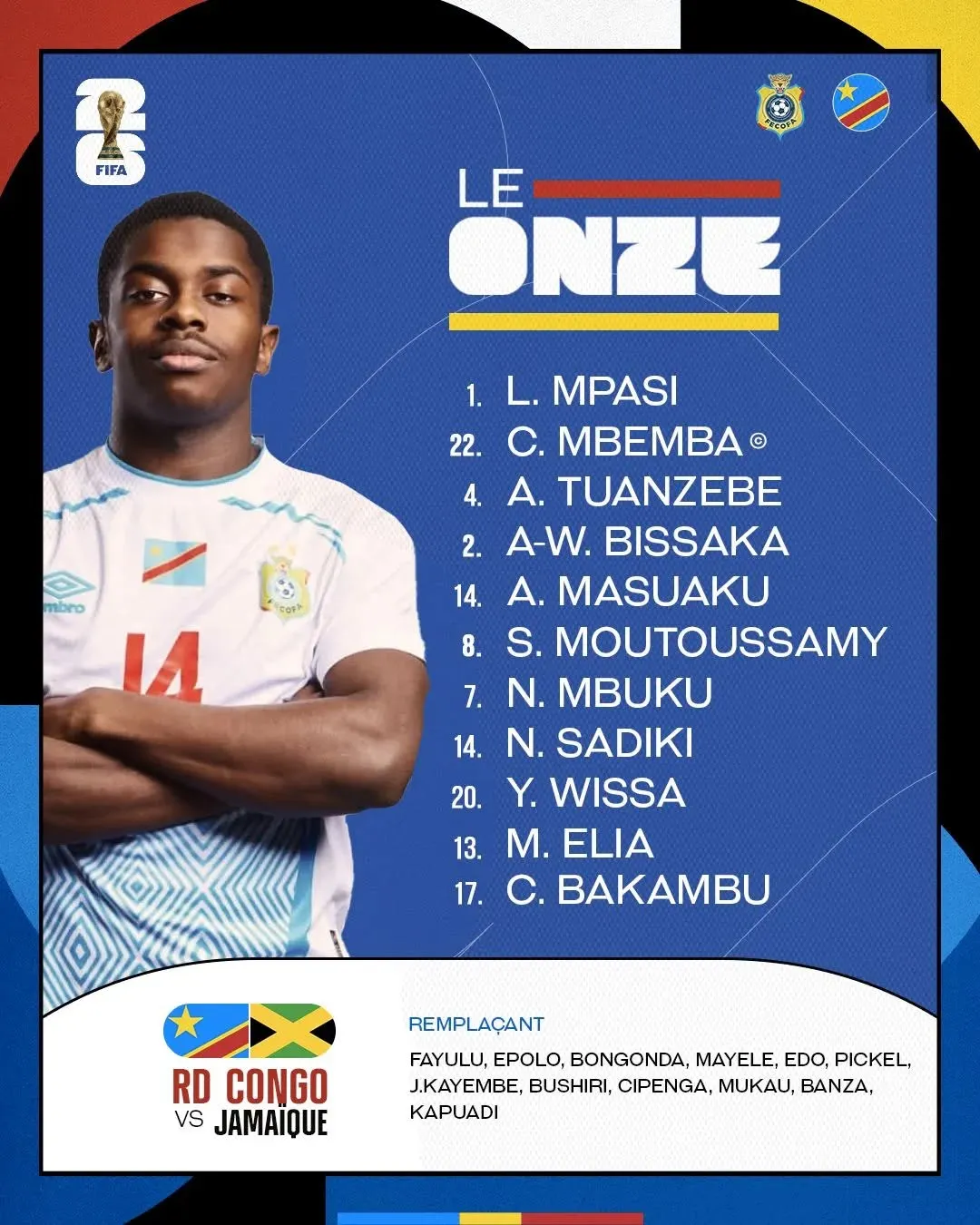 Compo RDC contre Jama&iuml;que