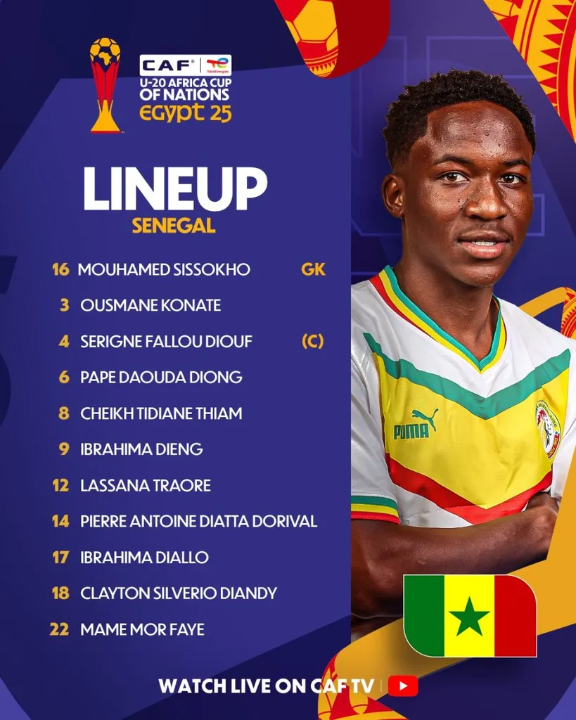 Compo S&eacute;n&eacute;gal U20 contre Centrafrique U20