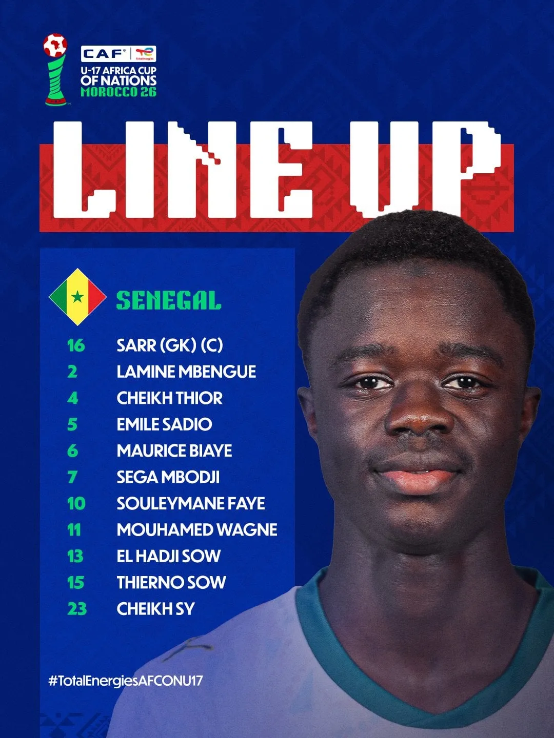 Compo S&eacute;n&eacute;gal finale CAN U17