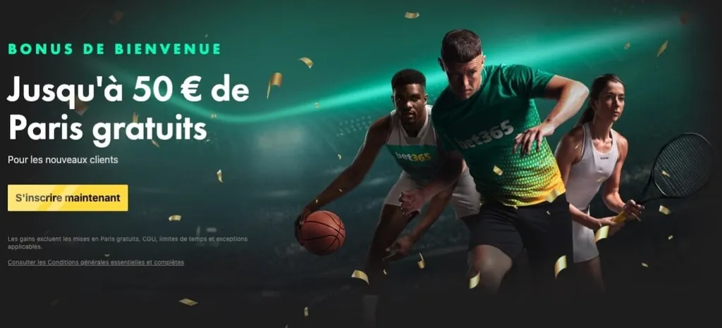 S'inscrire avec le code promo bet365 