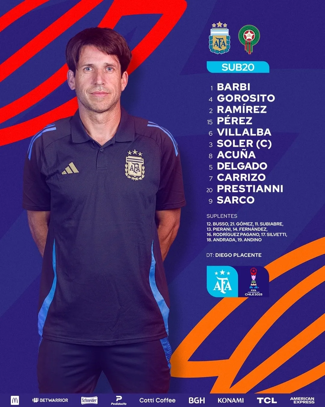 Compo Argentine contre Maroc