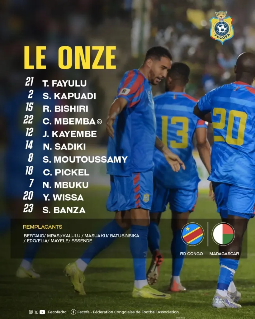 Compo RDC contre Madagascar