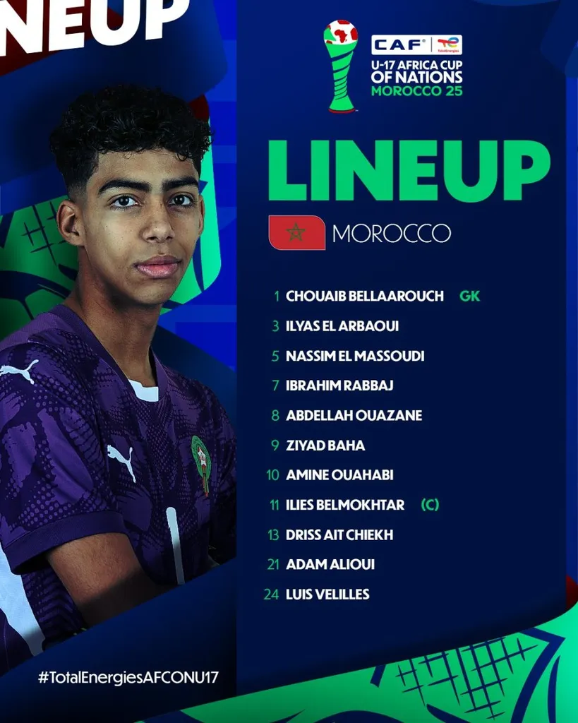 Compo Maroc U17 contre Tanzanie U17