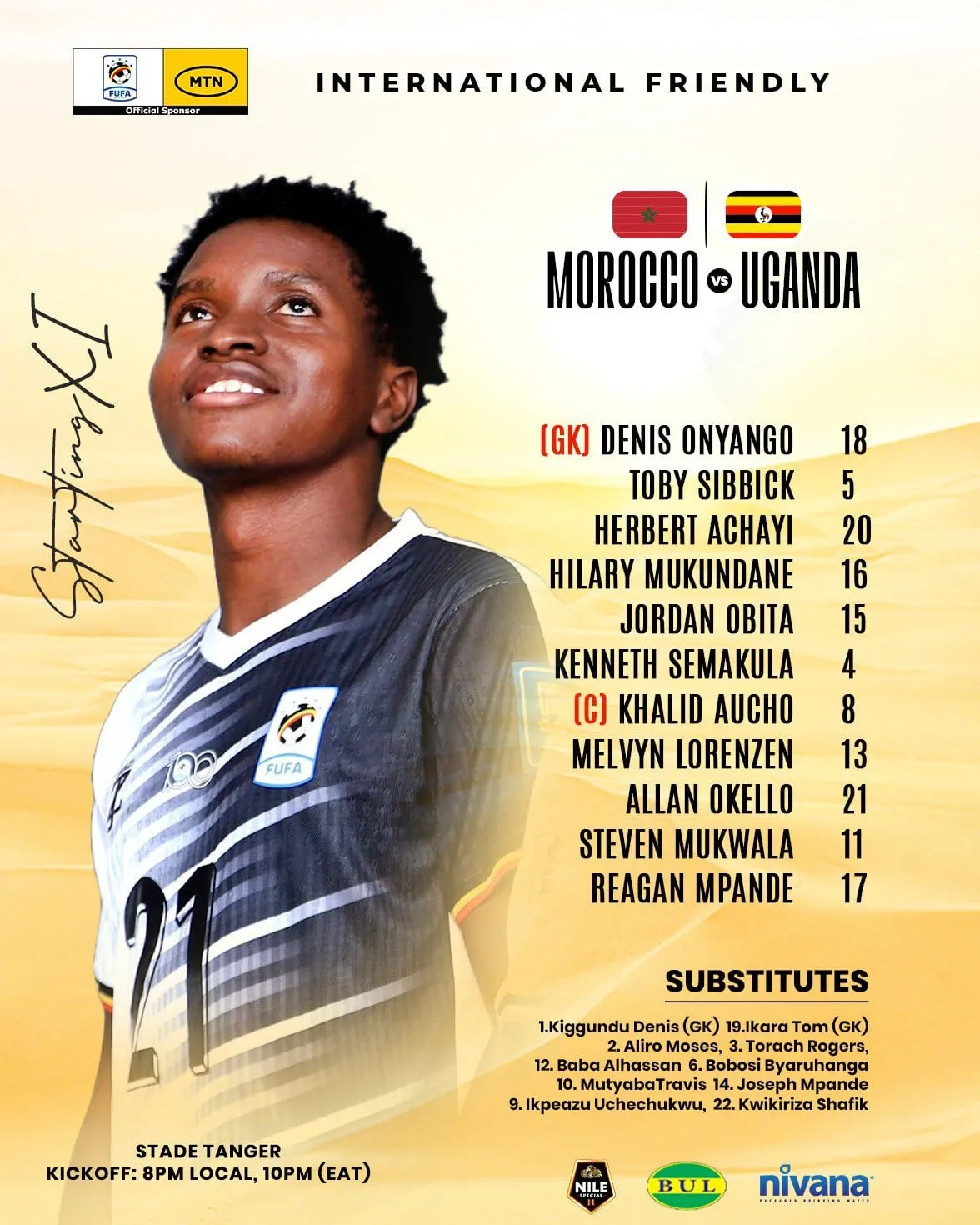 Compo Ouganda contre Maroc