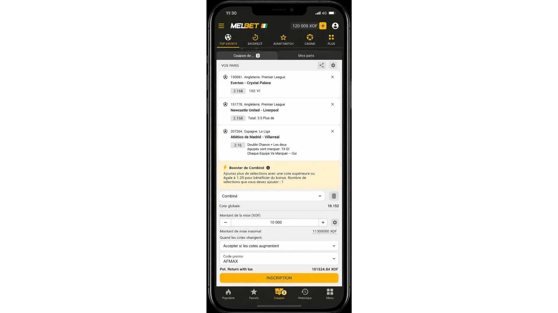 prono liga premier league code promo melbet bonus sport