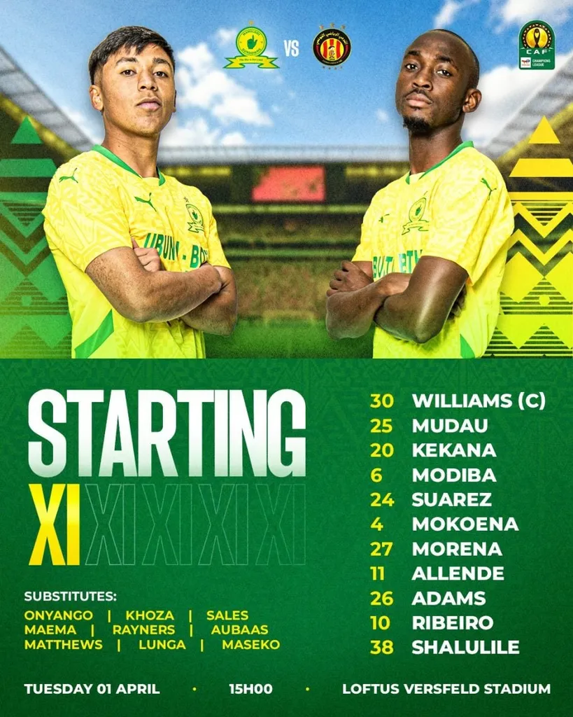Compo Mamelodi Sundowns contre Ep&eacute;rance Tunis