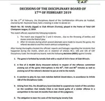 LDC : Ismaily 0-3 Club Africain sur tapis vert (officiel)